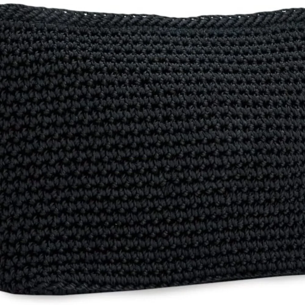 Essential Pouch Leather Women Recycled Polyester Lined Vegan Black